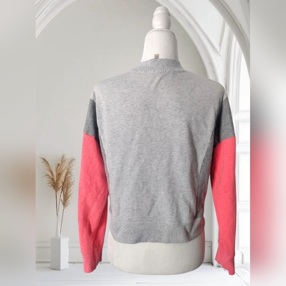 Women's Calvin Klein Performance Grey And Pink Colorblock Sweatshirt Size Medium - Picture 3 of 5